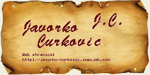 Javorko Ćurković vizit kartica